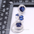 2018 boucle d&#39;oreille les plus populaires spinel bleu zircon bijoux en pierre boucle d&#39;oreille